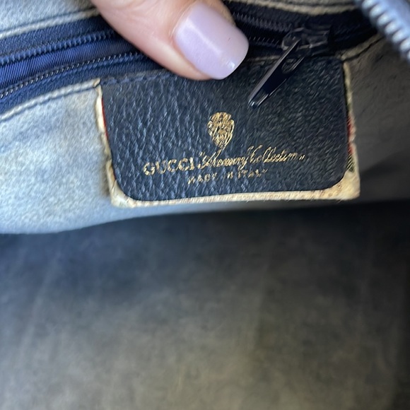 Gucci Vintage Monogram Boston Bag with Web Stripe - Picture 12 of 16